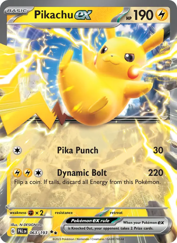 (#063/193) Pikachu ex [Scarlet & Violet: Paldea Evolved]