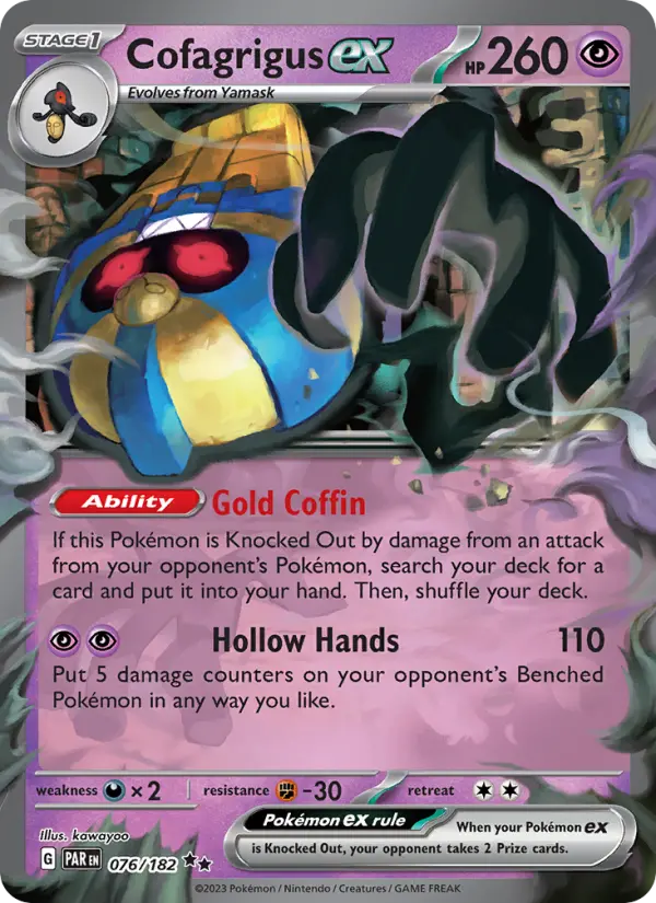 (#076/182) Cofagrigus ex [Scarlet & Violet: Paradox Rift]