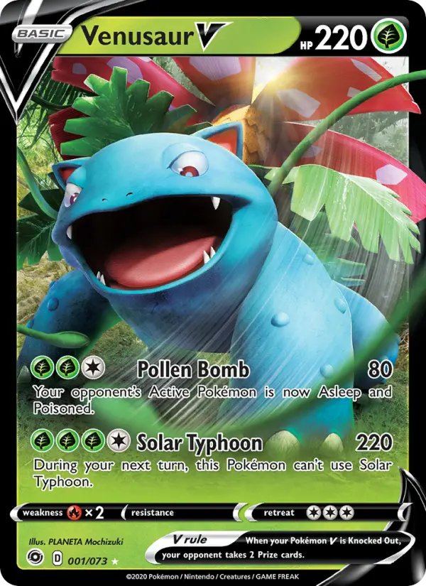 (#001/073) Venusaur V [Sword & Shield: Champion's Path]