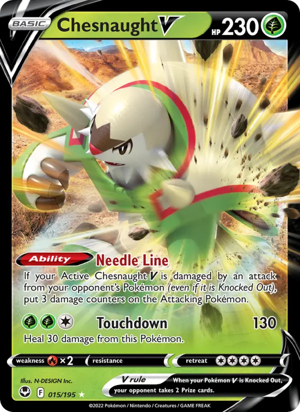 (#015/195) Chesnaught V [Sword & Shield: Silver Tempest]