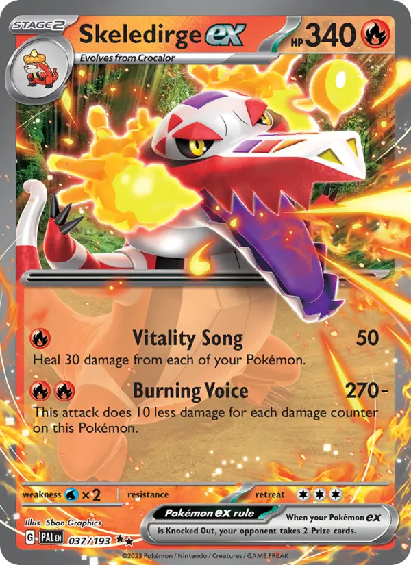 (#037/193) Skeledirge ex [Scarlet & Violet: Paldea Evolved]
