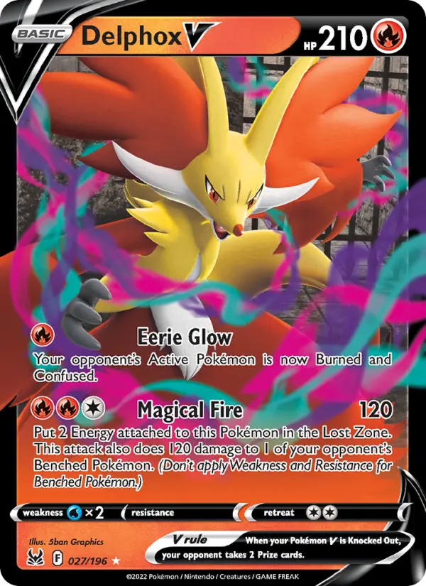 (#027/196) Delphox V [Sword & Shield: Lost Origin]