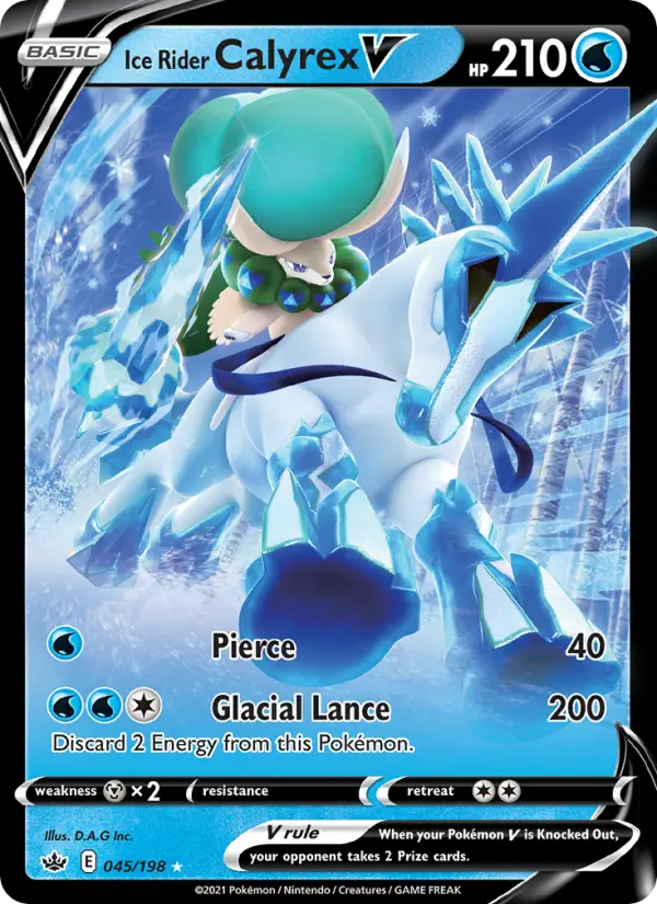 (#045/198) Ice Rider Calyrex V [Sword & Shield: Chilling Reign]