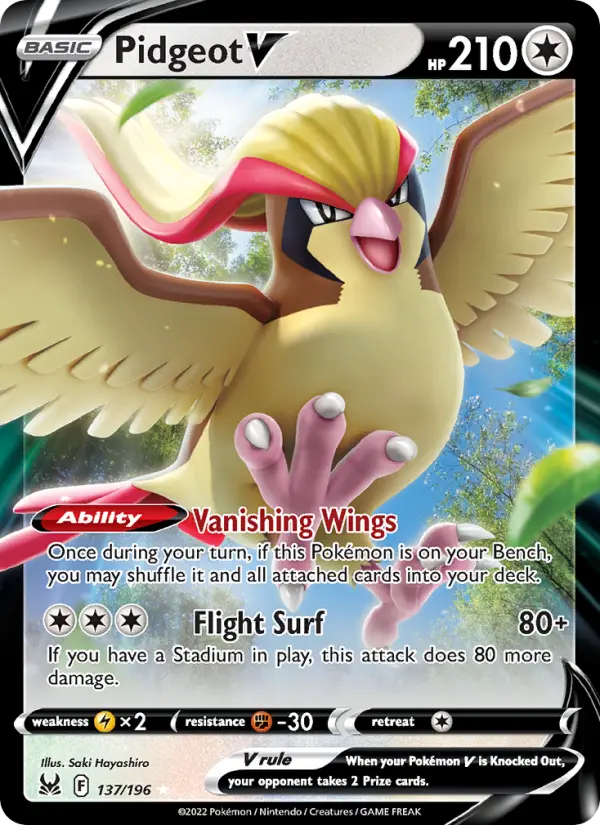 (#137/196) Pidgeot V [Sword & Shield: Lost Origin]
