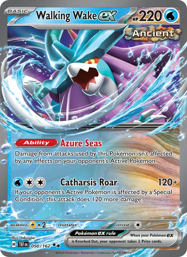 (#050/162) Walking Wake ex [Scarlet & Violet: Temporal Forces]