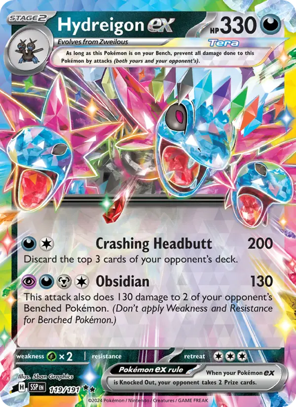 (#119/191) Hydreigon ex [Scarlet & Violet: Surging Sparks]