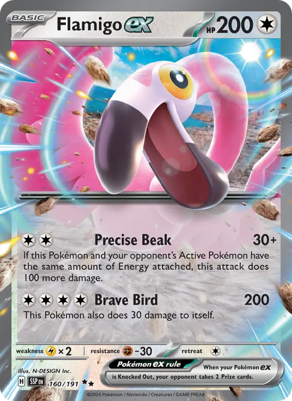 (#160/191) Flamigo ex [Scarlet & Violet: Surging Sparks]