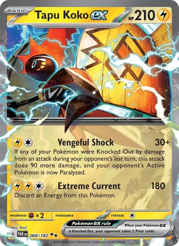 (#068/182) Tapu Koko ex [Scarlet & Violet: Paradox Rift]