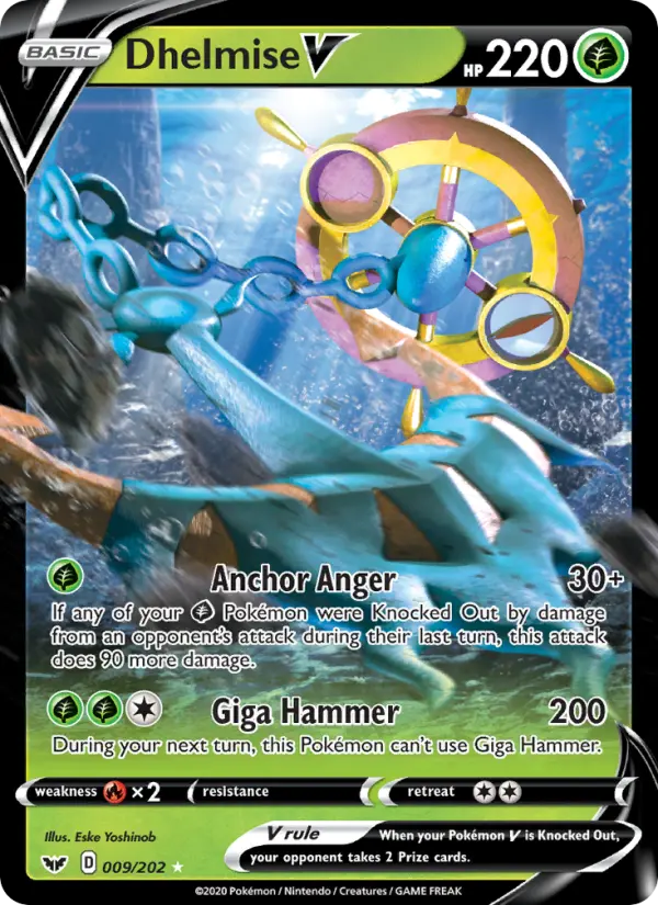 (#009/202) Dhelmise V [Sword & Shield: SW&SH Base Set]