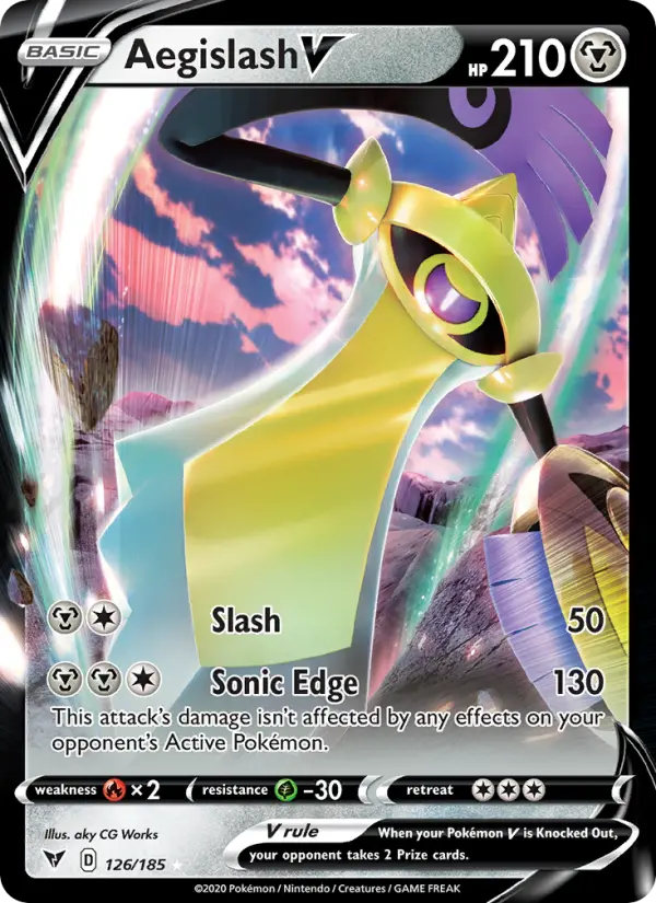 (#126/185) Aegislash V [Sword & Shield: Vivid Voltage]