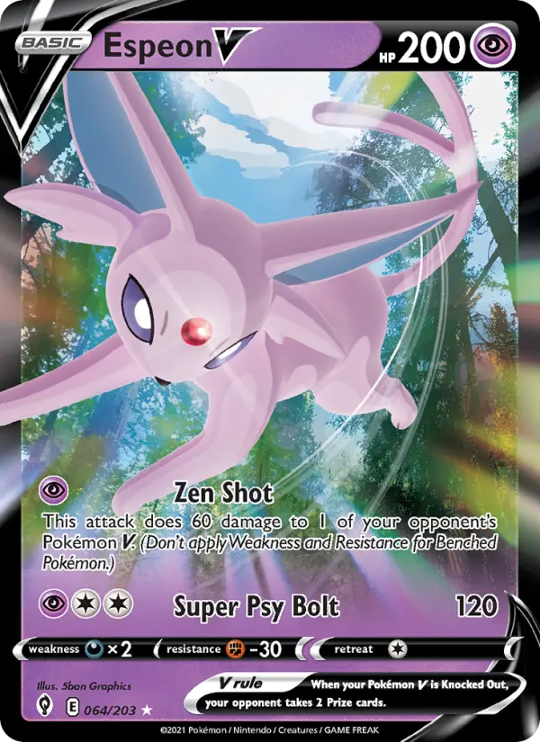 (#064/203) Espeon V [Sword & Shield: Evolving Skies]