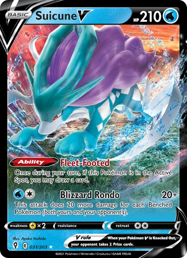 (#031/203) Suicune V [Sword & Shield: Evolving Skies]