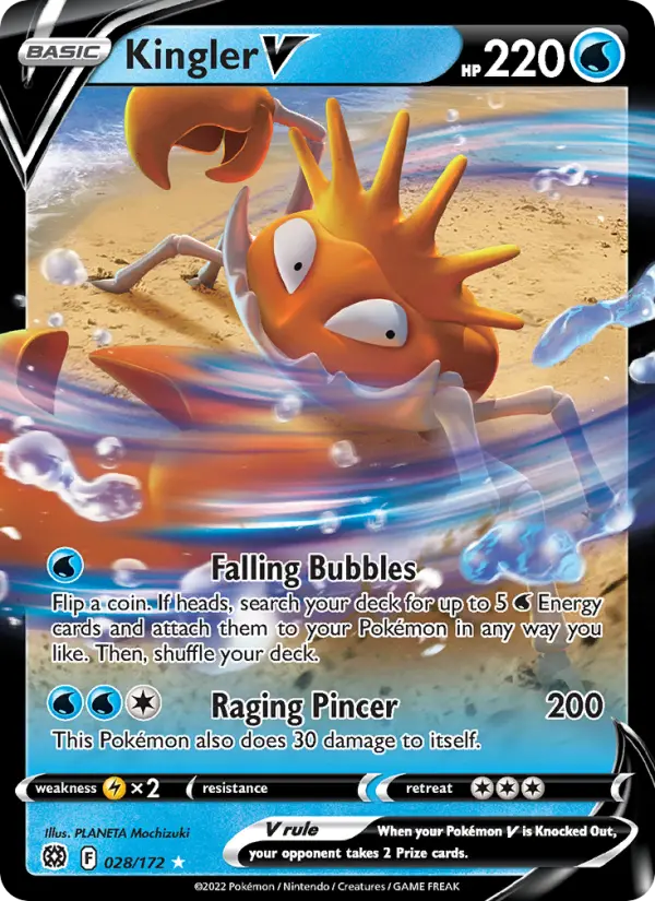(#028/172) Kingler V [Sword & Shield: Brilliant Stars]