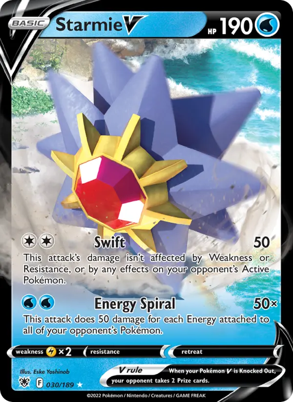 (#030/189) Starmie V [Sword & Shield: Astral Radiance]