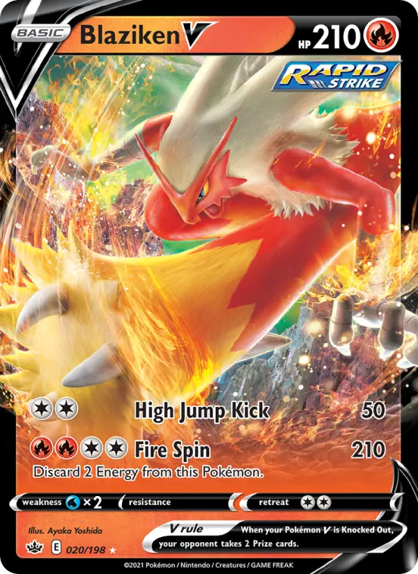 (#020/198) Blaziken V [Sword & Shield: Chilling Reign]