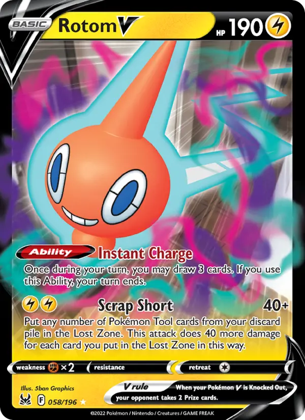 (#058/196) Rotom V [Sword & Shield: Lost Origin]