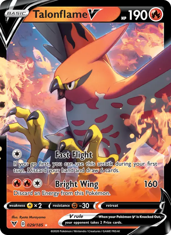 (#029/185) Talonflame V [Sword & Shield: Vivid Voltage]