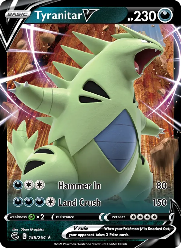 (#158/264) Tyranitar V [Sword & Shield: Fusion Strike]