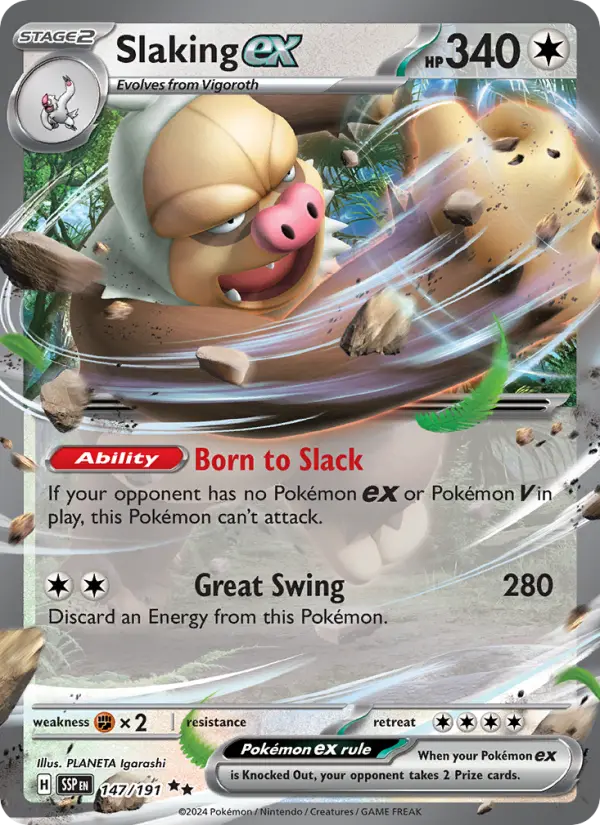 (#147/191) Slaking ex [Scarlet & Violet: Surging Sparks]