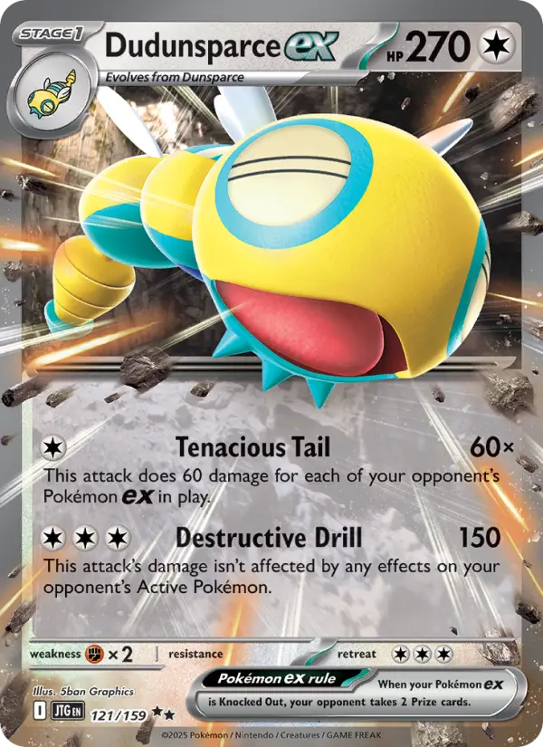 (#121/159) Dudunsparce ex [Scarlet & Violet: Journey Together]