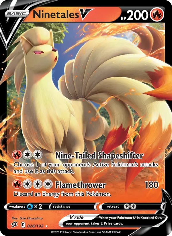 (#026/192) Ninetales V [Sword & Shield: Rebel Clash]