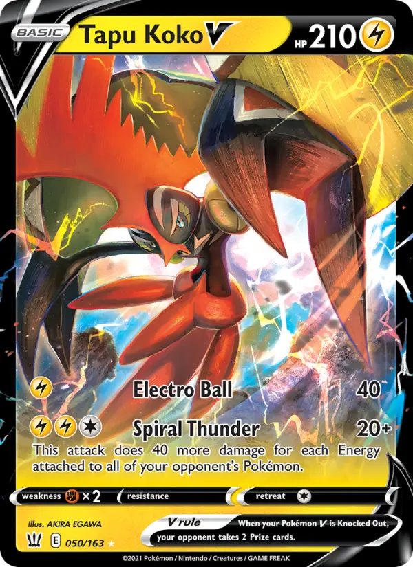 (#050/163) Tapu Koko V [Sword & Shield: Battle Styles]