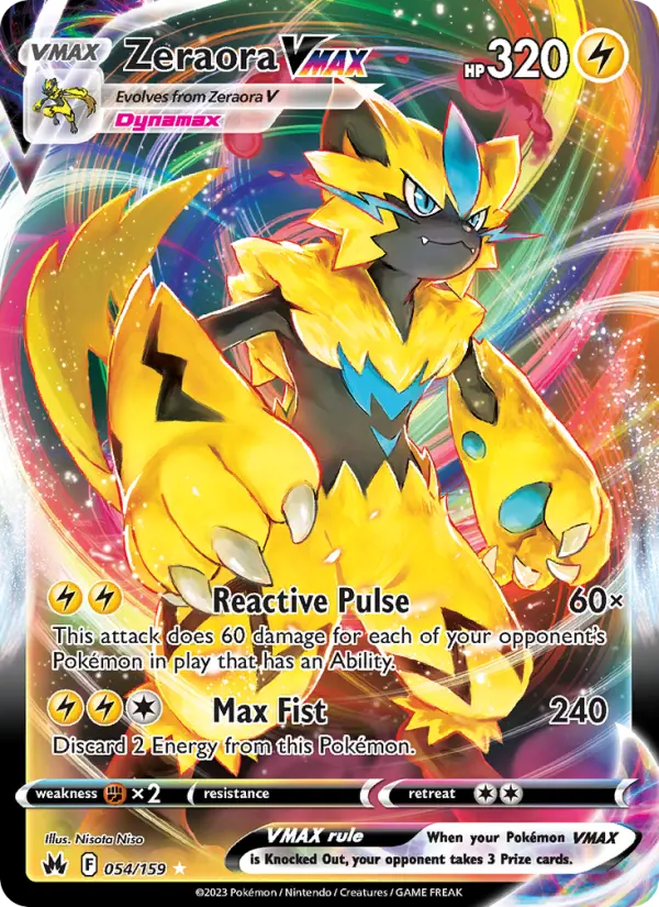 (#054/159) Zeraora VMAX [Sword & Shield: Crown Zenith]