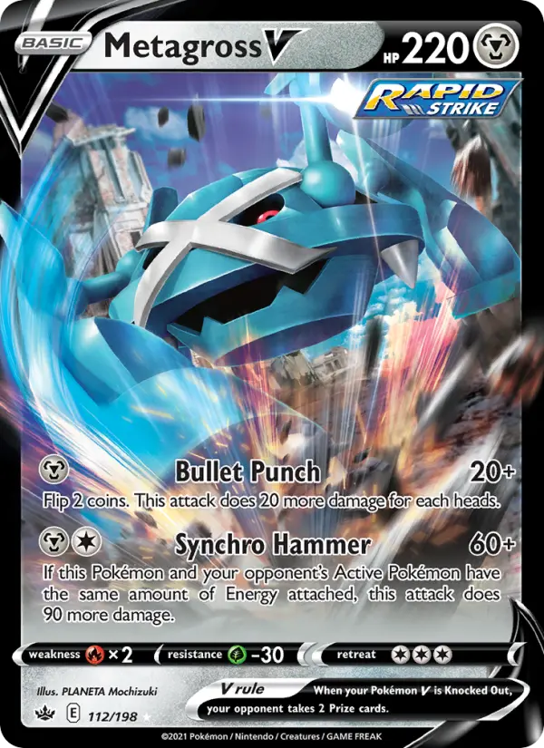 (#112/198) Metagross V [Sword & Shield: Chilling Reign]