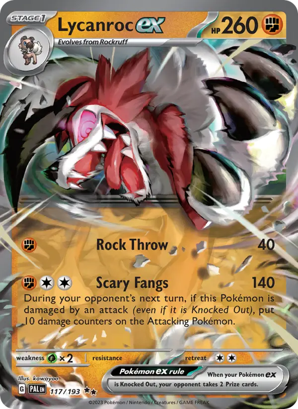 (#117/193) Lycanroc ex [Scarlet & Violet: Paldea Evolved]