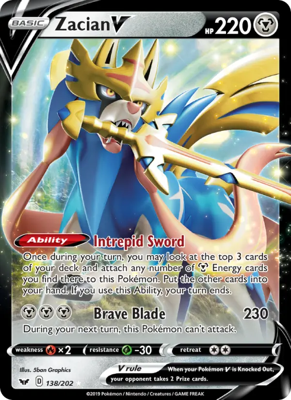 (#138/202) Zacian V [Sword & Shield: SW&SH Base Set]