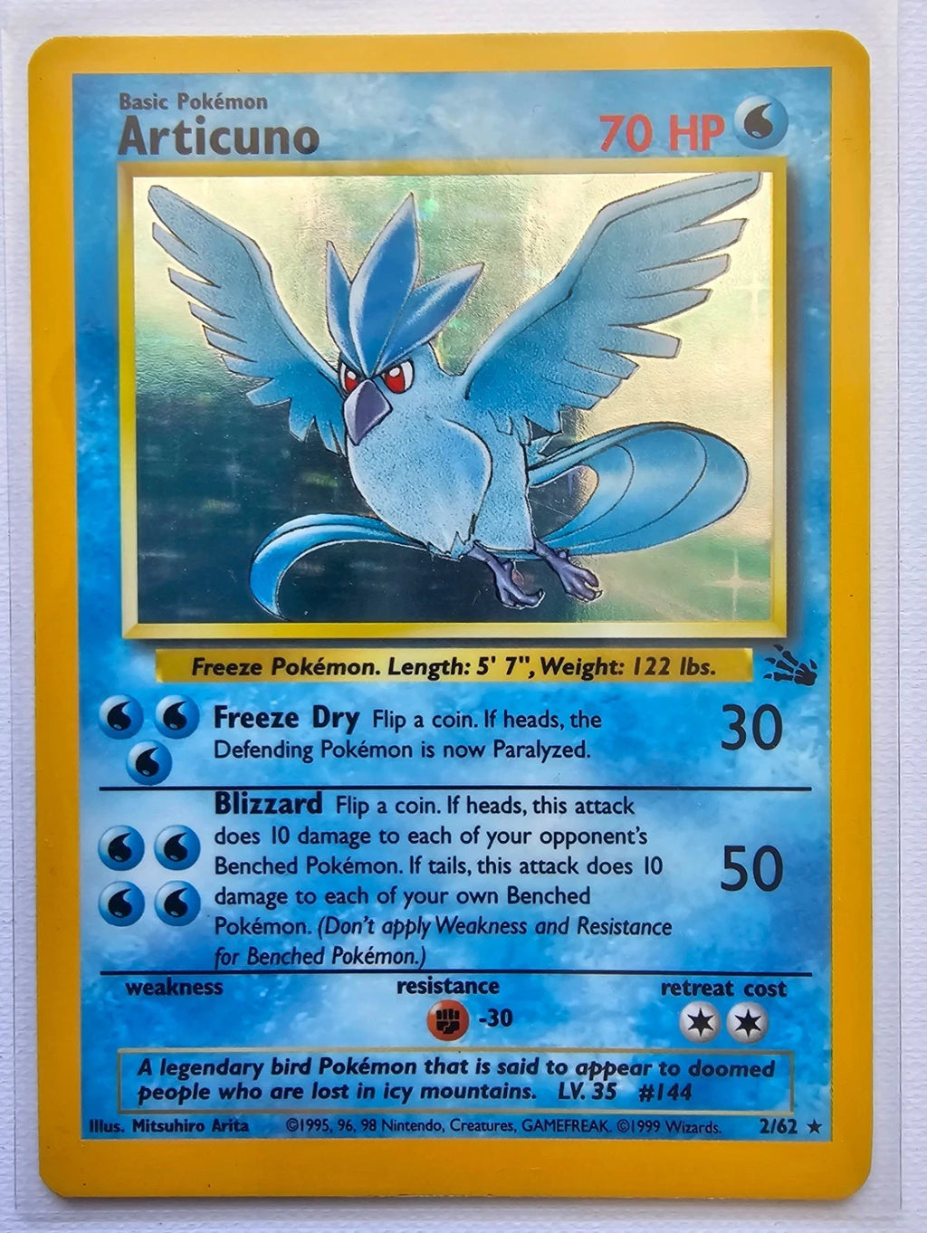 (#2/62) Articuno - Unlimited Holo [Fossil]